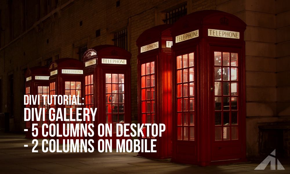 Divi – 5 column gallery on desktop and 2 on mobile