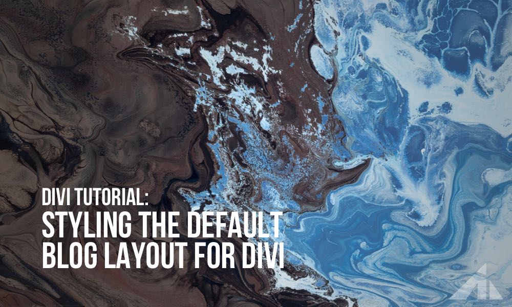 Divi – Change the look of the default blog page