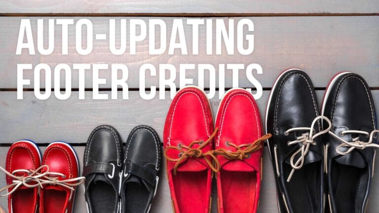 Auto-updating Year in Footer